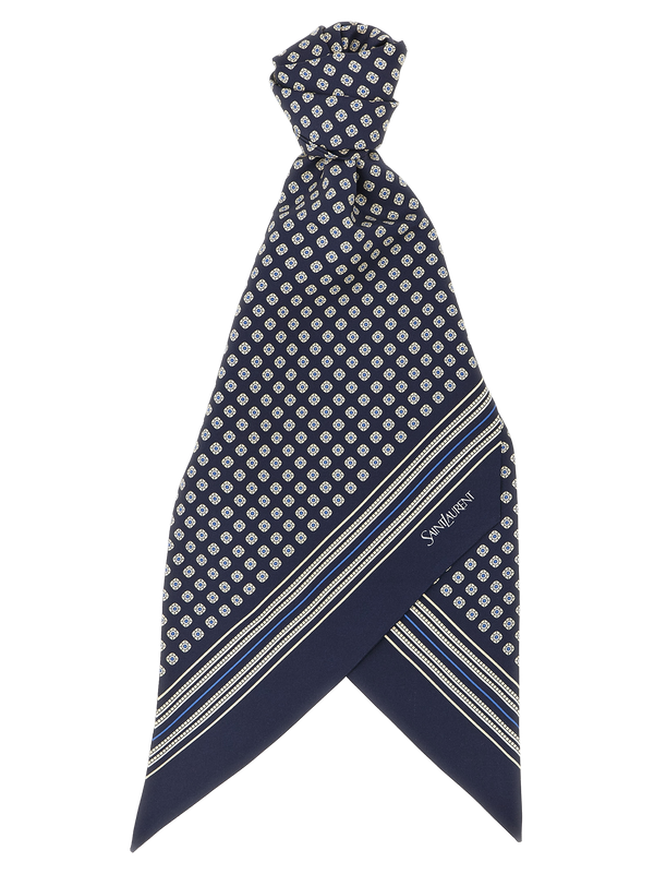 Blue Silk Foulard Accessory
