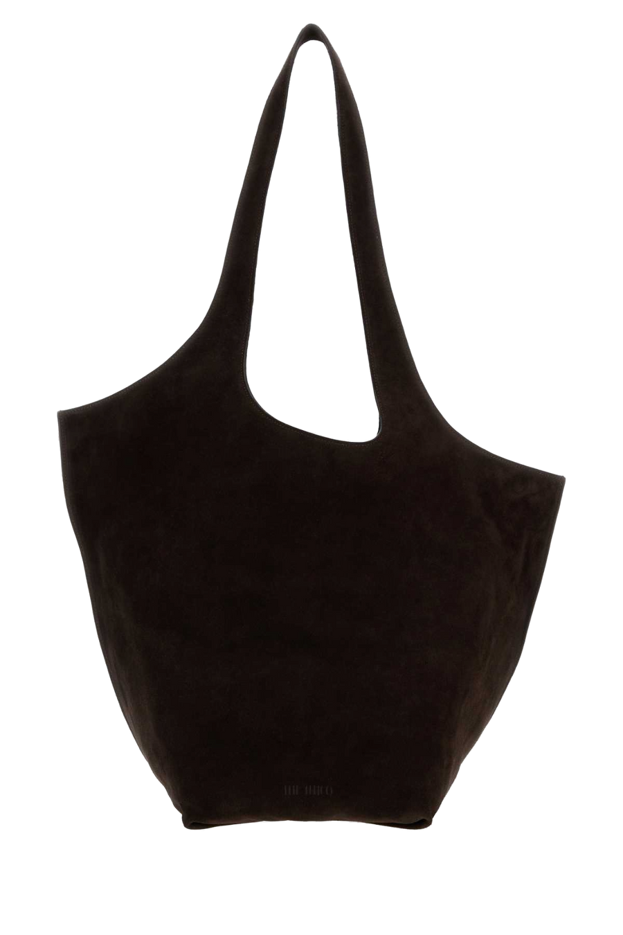 The Attico Scoop Exterior: 100% Suede shoulder bag in brown