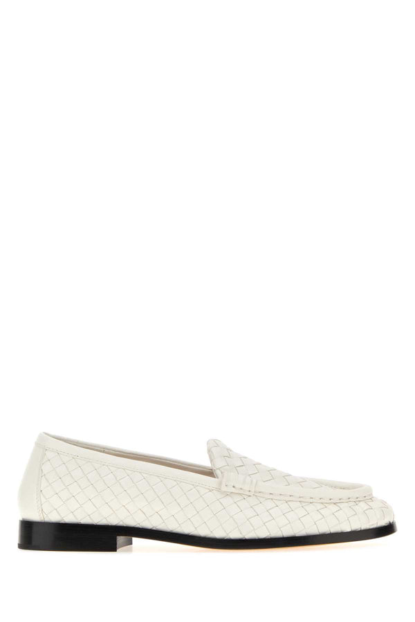 White Leather Silenzio Loafers Alabaster Mocassini
