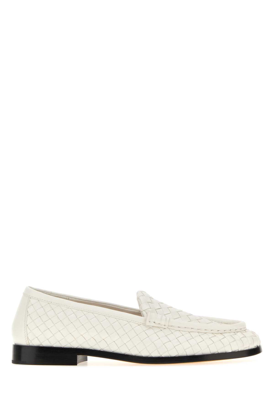 White Leather Silenzio Loafers Alabaster Mocassini