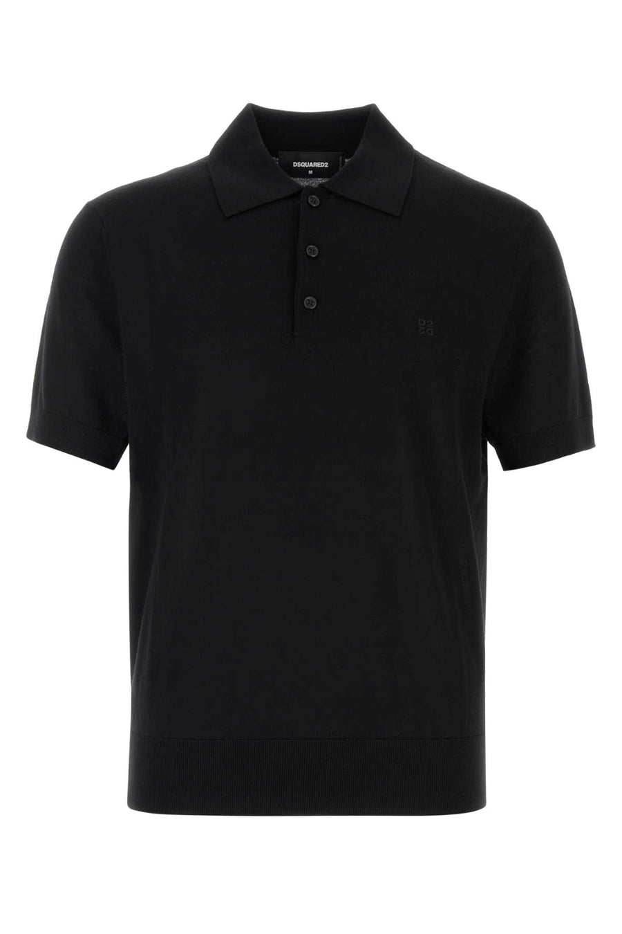 Dsquared2 Upside 100% Wool polo shirt in black
