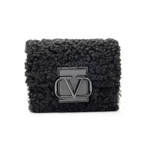Valentino Wool shoulder bag in black