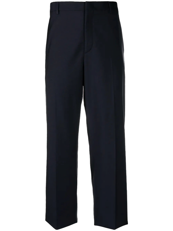 Valentino Wool-mohair blend trousers in navy