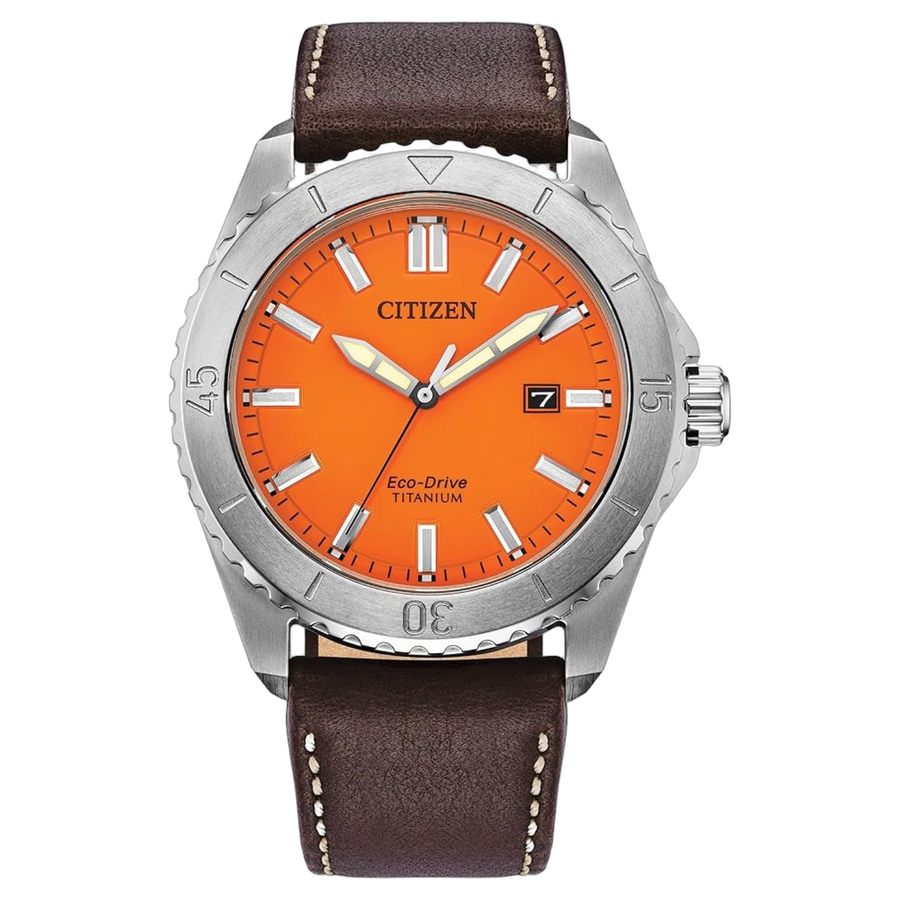 Citizen Stainless steel case watch in orange