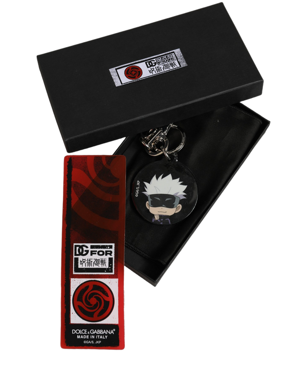 Black Kaisen Satoru Gojo Charm Metal Keychain Keyring Polyester Zamak Steel Brass Accessory