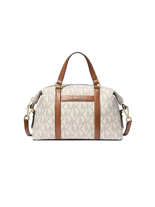 Michael Kors Satchel Bag Vanilla-Luggage Vanilla/luggage 89.coated Canvas / Satchel-bags