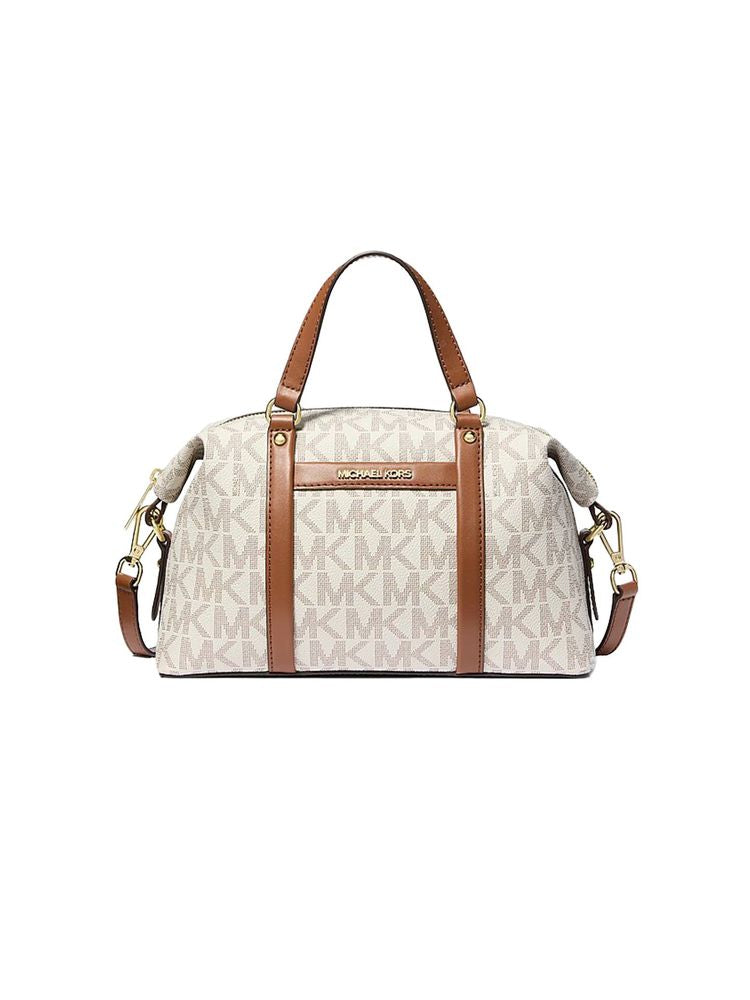 Michael Kors Satchel Bag Vanilla-Luggage Vanilla/luggage 89.coated Canvas / Satchel-bags