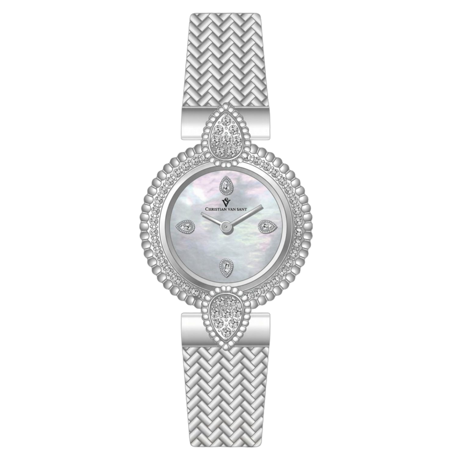 Christian Van Sant Stainless steel case watch in silver