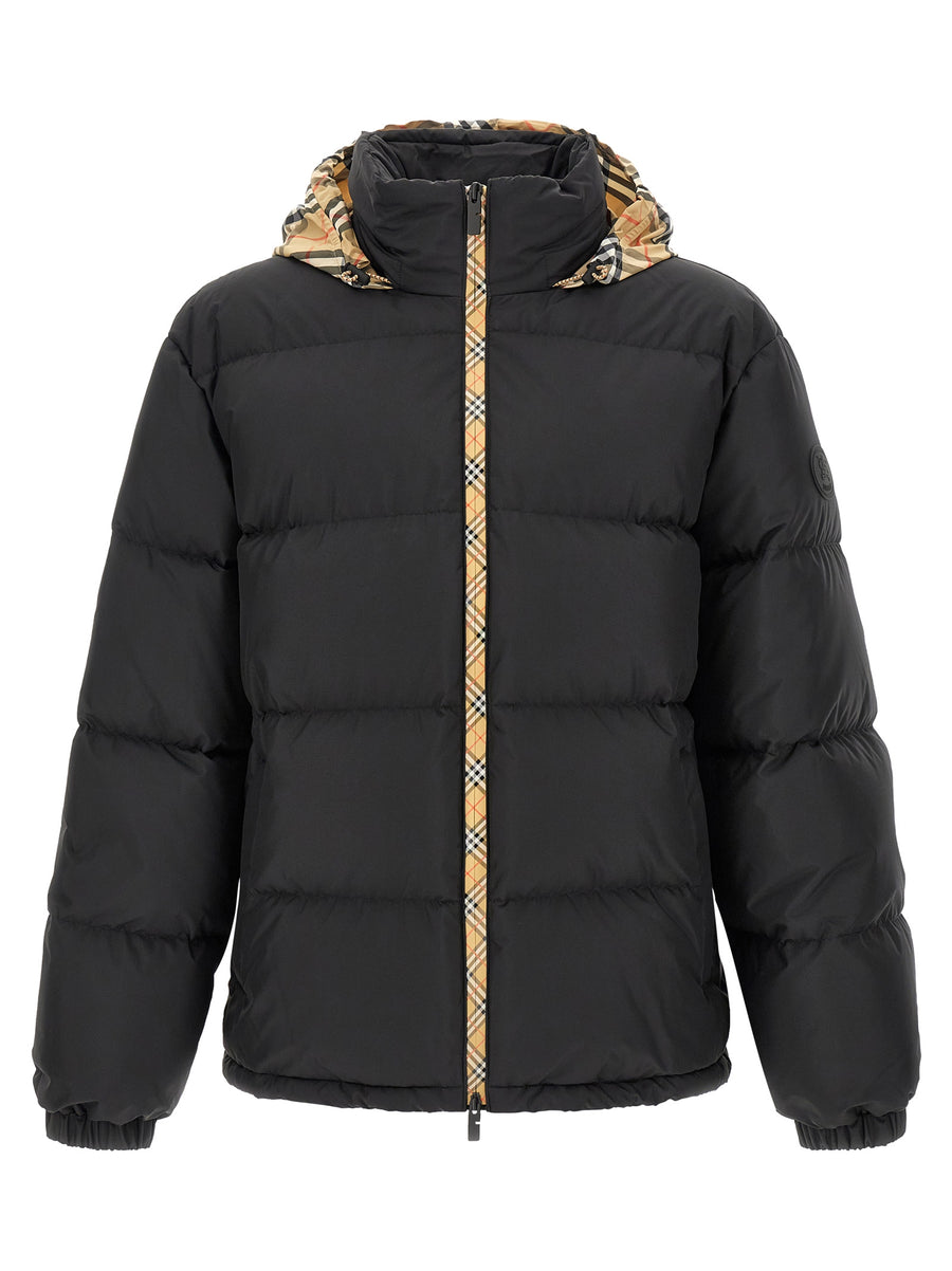 Black Polyester Parka Clothing