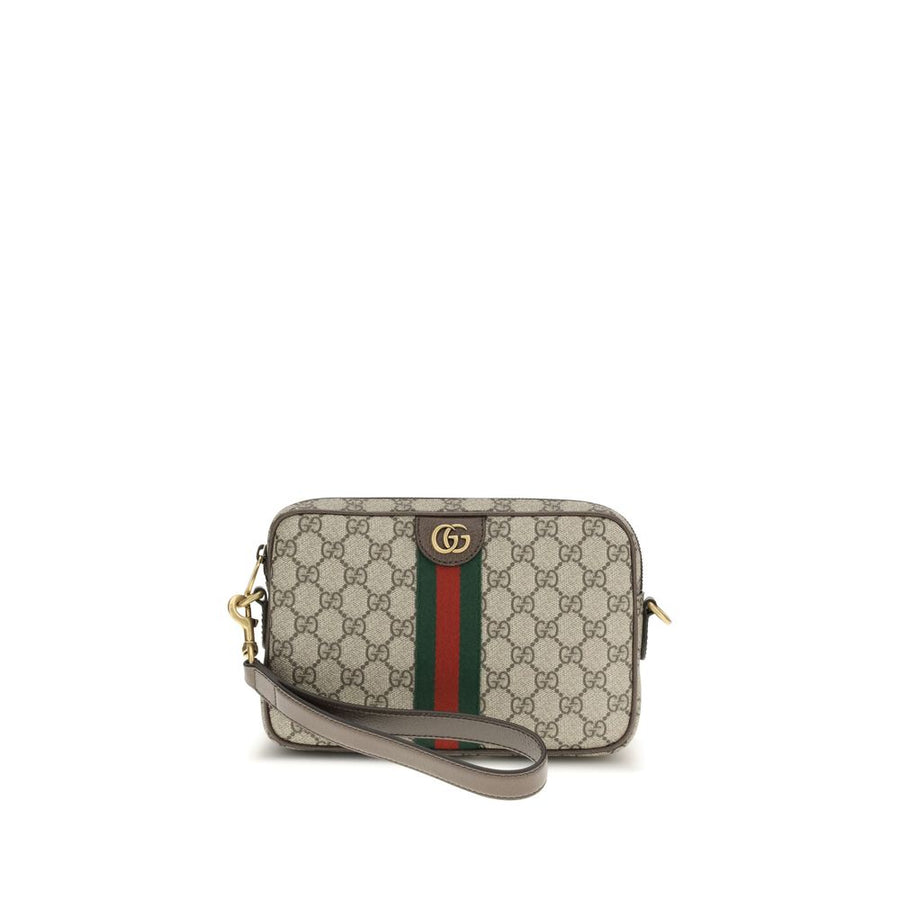 Gucci 82% Polyurethane shoulder bag in beige