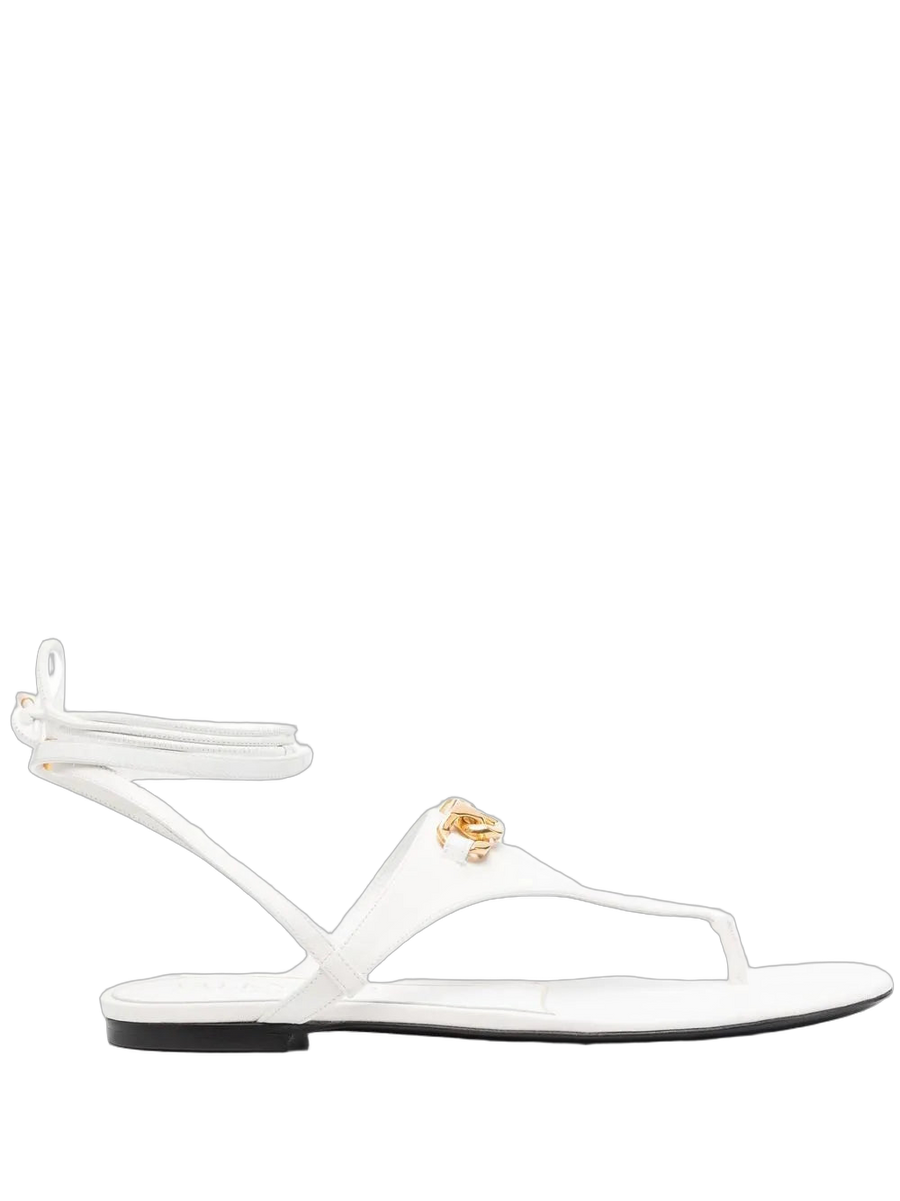 Valentino Calf leather sandal in white