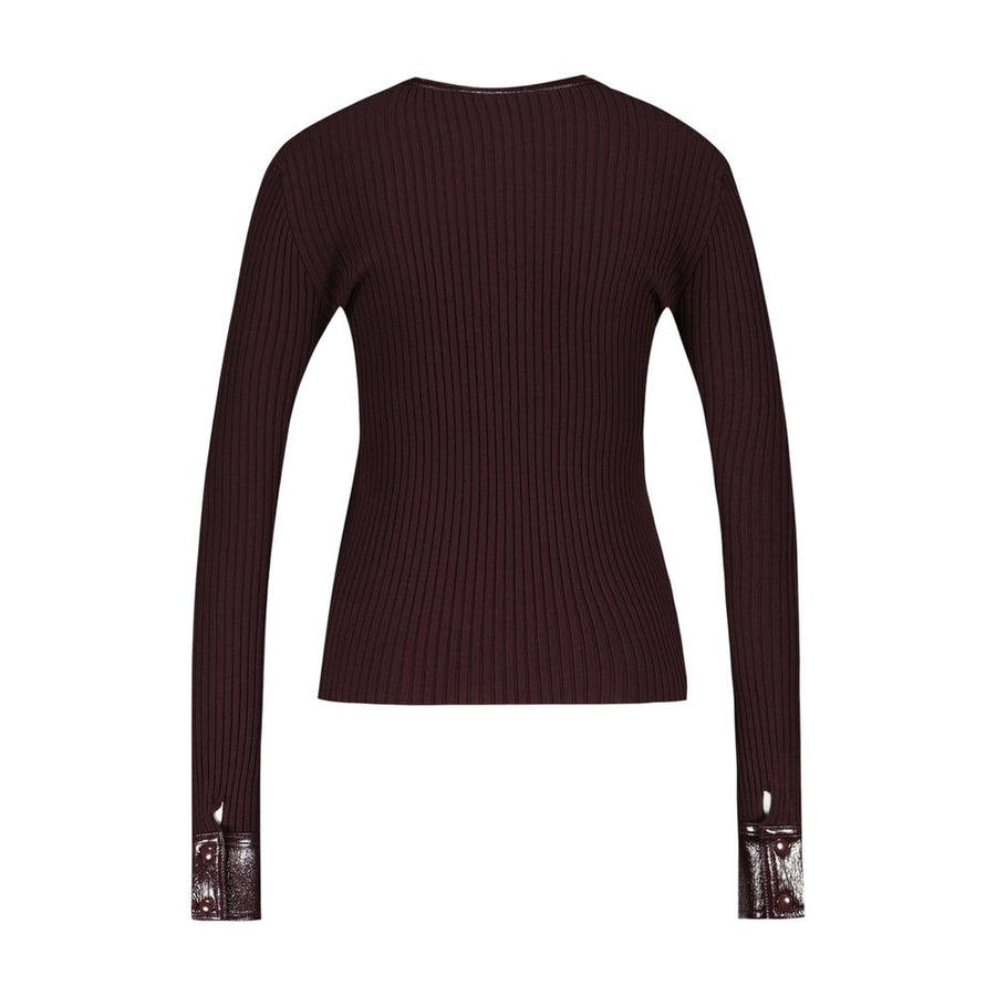 Courreges Wool sweater in burgundy