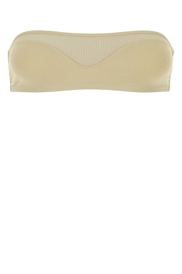 Eres 77% Polyamide 23% Elasthanne (main fabric); 74% Polyamide 26% Elasthanne (secondary fabric) bikini top in beige