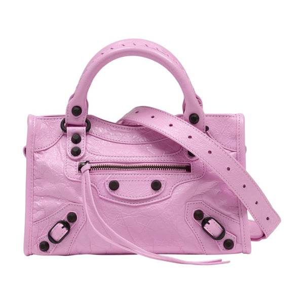 Balenciaga lambskin top handle bag in pink