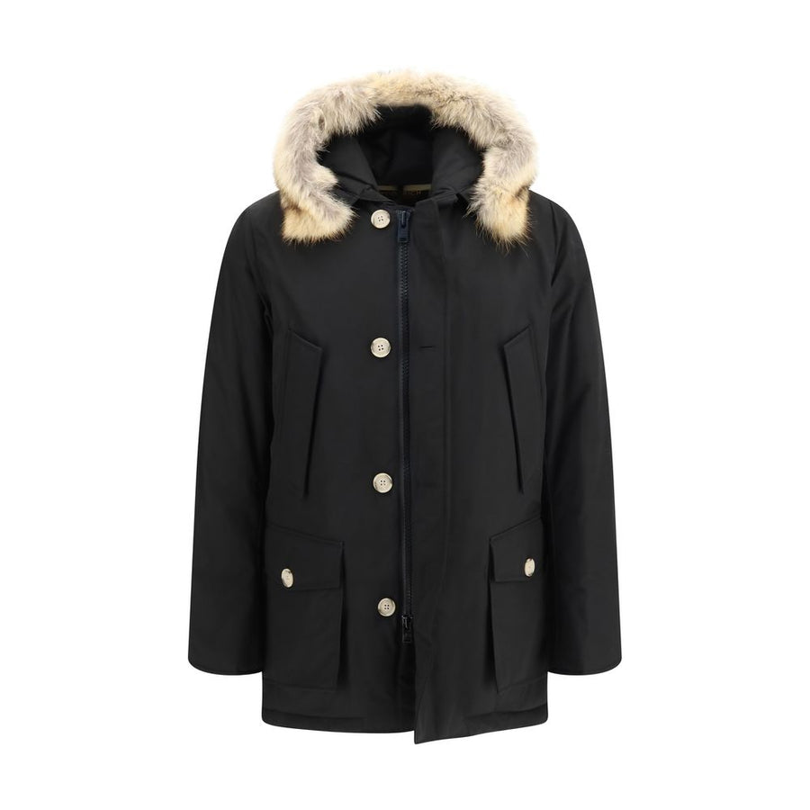 Black Polyamide Coat Clothing