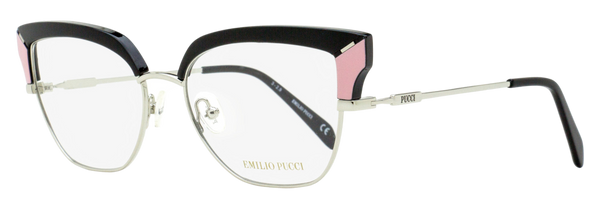 Pucci Geometric Butterfly Eyeglasses Ep5147 005 Black-Palladium 55mm Black/palladium Metal/plastic (acetate)