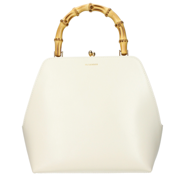 Jil Sander Leather top handle bag in beige