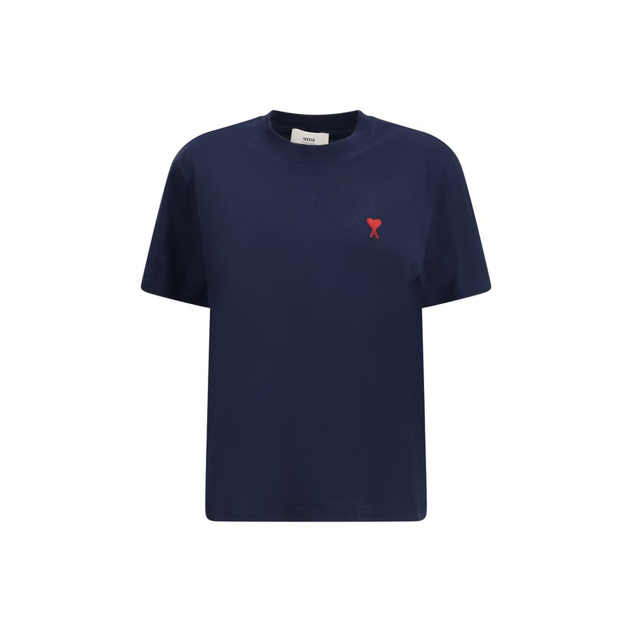 AMI Paris 100% Cotton t-shirt in navy