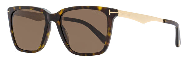 Tom Ford Rectangular Sunglasses Tf862 Garrett 52e Dark Havana-Gold 54mm Ft0862 Havana/gold Plastic (acetate)/metal
