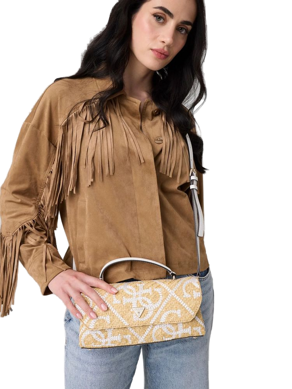 Guess 100% Polypropylene top handle bag in beige