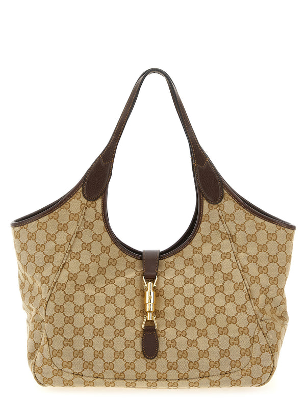 Gucci 52% polyester tote bag in beige