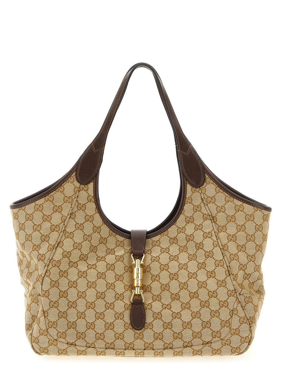 Gucci 52% polyester tote bag in beige