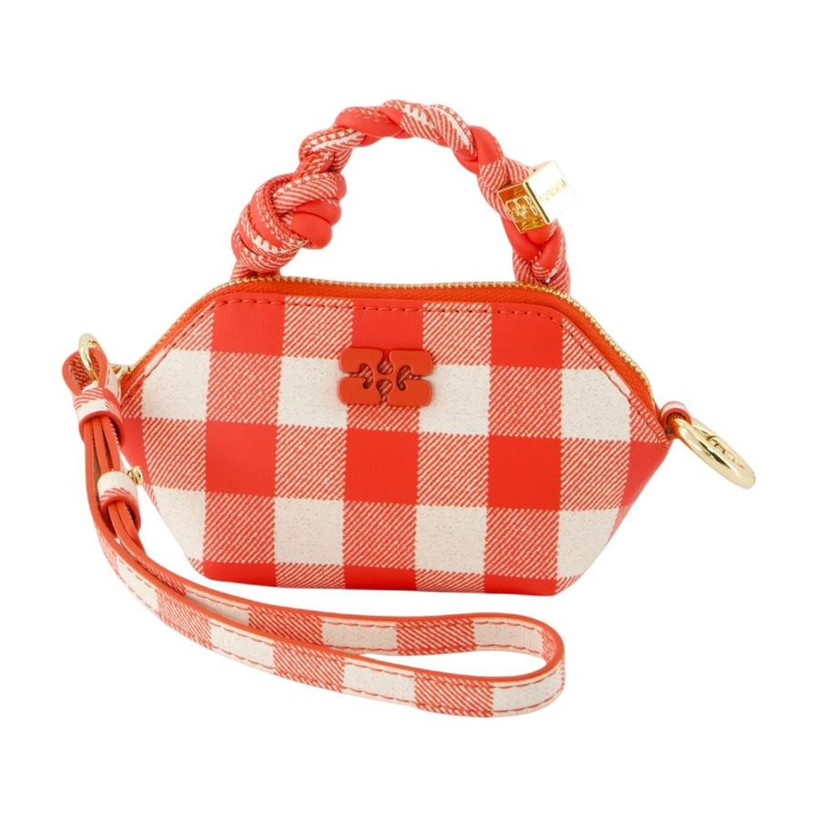 Ganni Calfskin mini bag in red