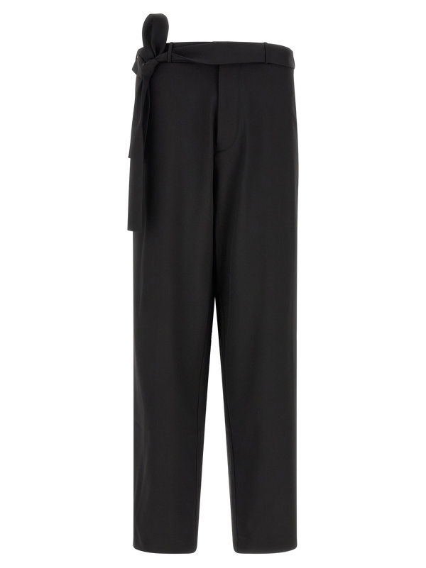Black Virgin Wool Dress Pants