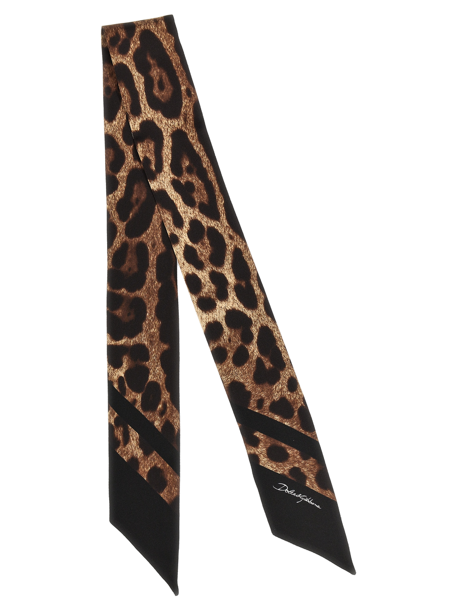 Brown Silk Foulard Accessory