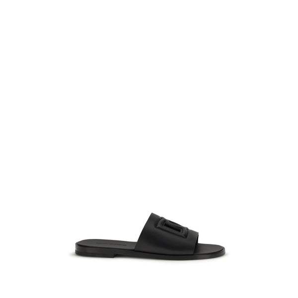 Dolce & Gabbana 100% Calf Leather Bos Taurus sandals in black