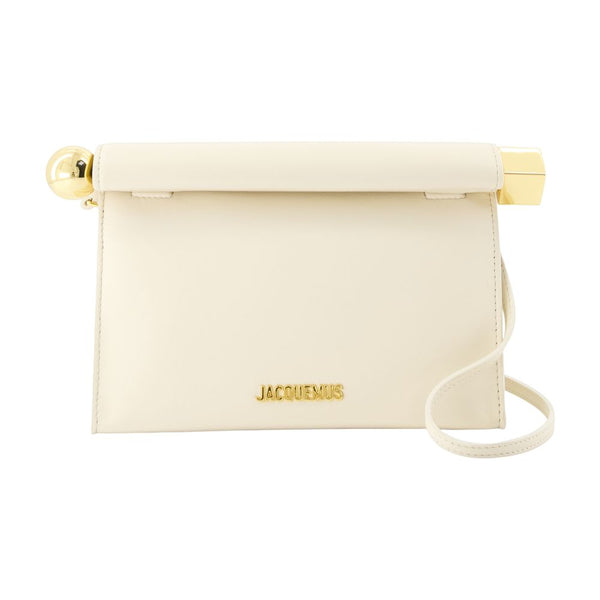 Le Sac Rond Carre - Jacquemus Leather Ivory Lambskin Bags / Handbags-purses