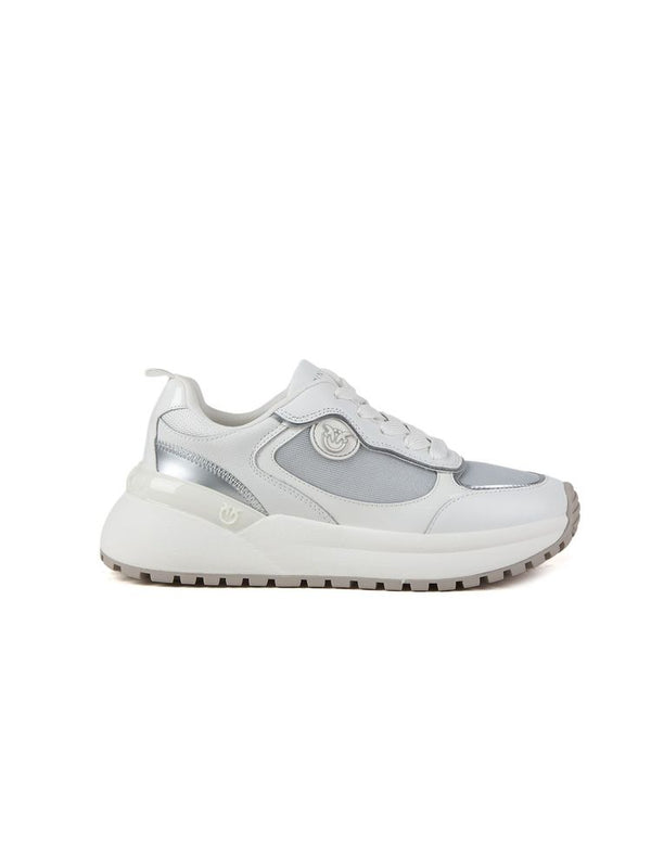 Pinko 62% Calf leather (Bos Taurus) sneaker in light grey