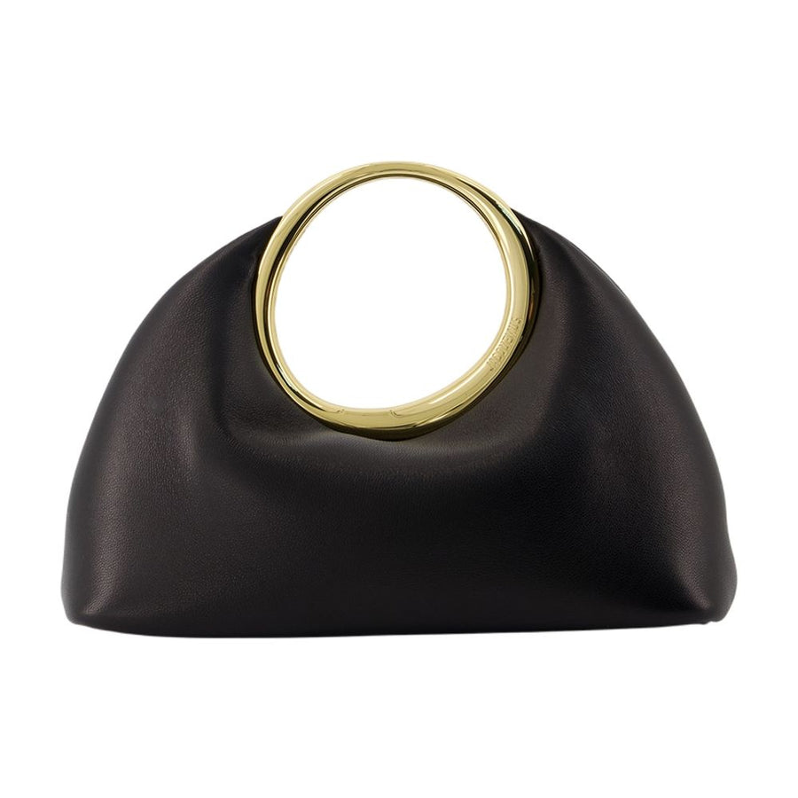 Jacquemus Leather top handle bag in black