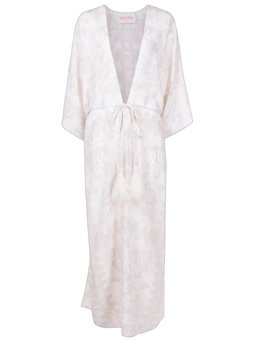 Valentino Silk beach cover-up in beige