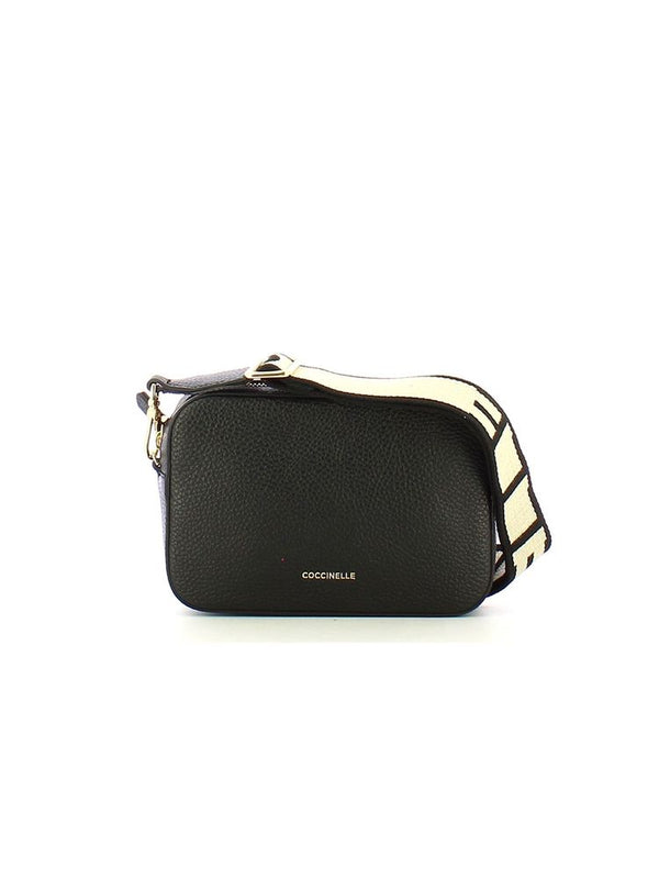 Coccinelle Mini Crossbody Bag Black Cowhide | Ribbon: Polyester / Crossbody-bags