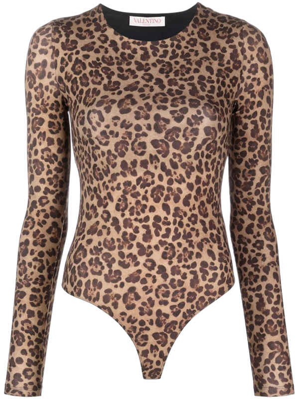 Valentino Stretch jersey bodysuit in beige