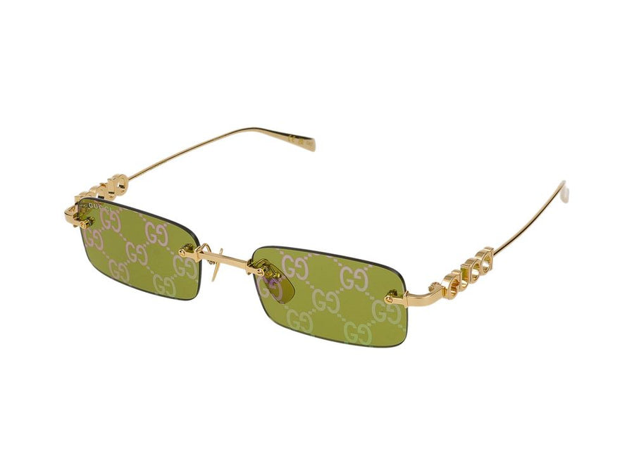 Sunglasses Gucci Gg1808s 002 Gold Green 52-20-145 Metal