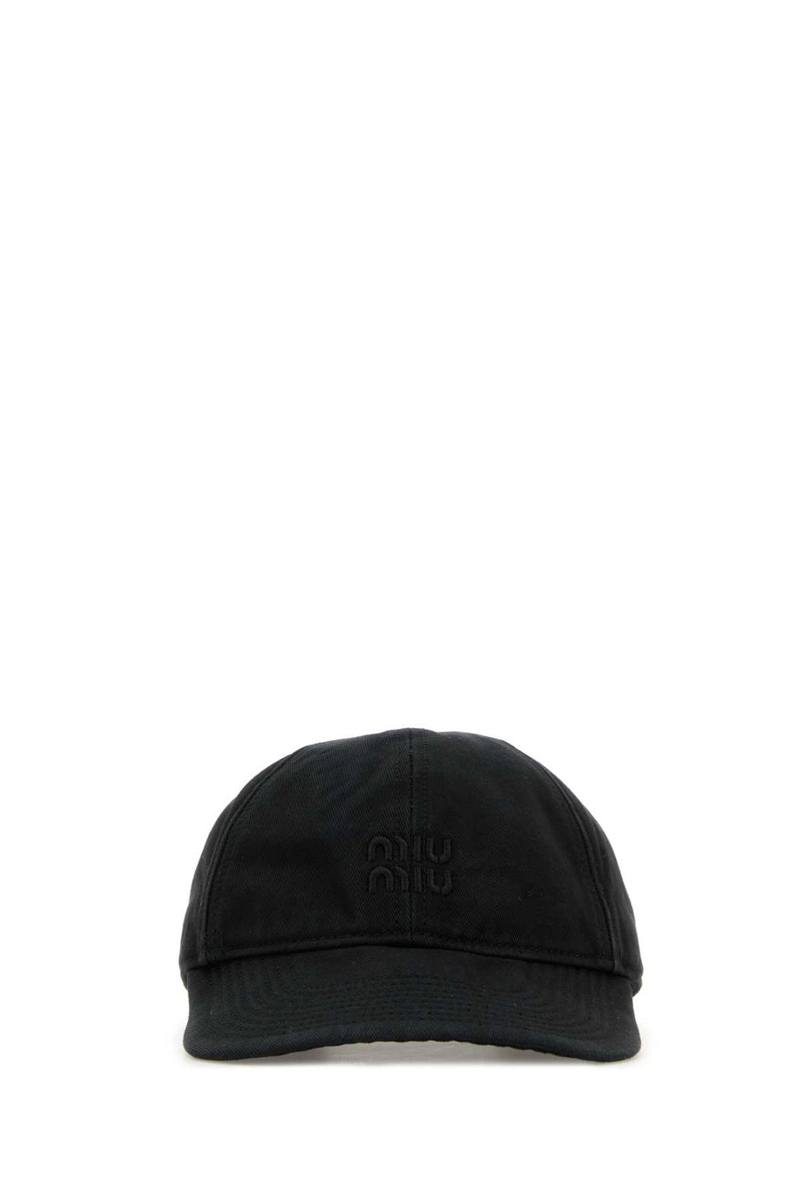 Miu Miu CAPPELLI 100% Cotton baseball cap in black