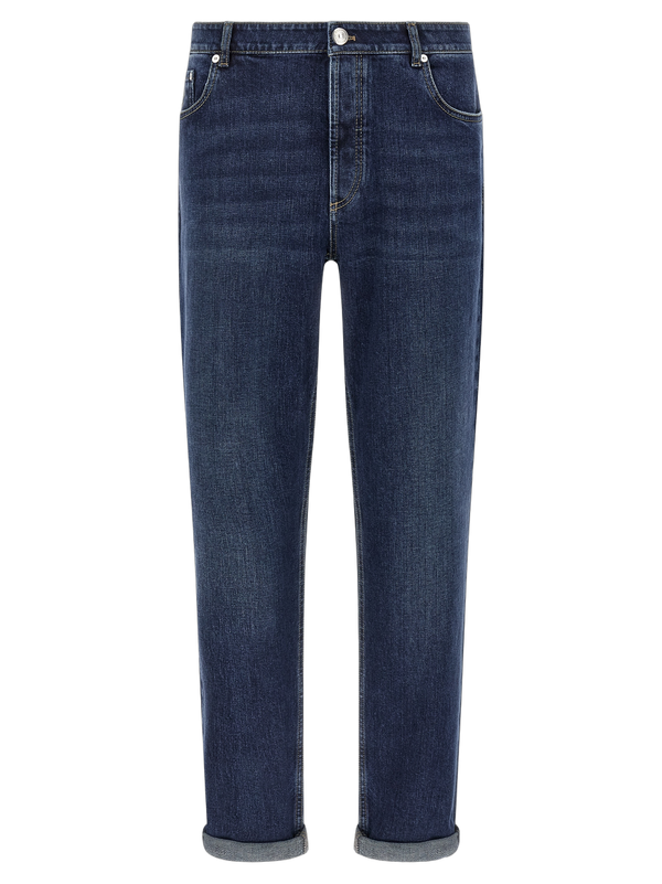 Brunello Cucinelli 98% Cotton jeans in blue