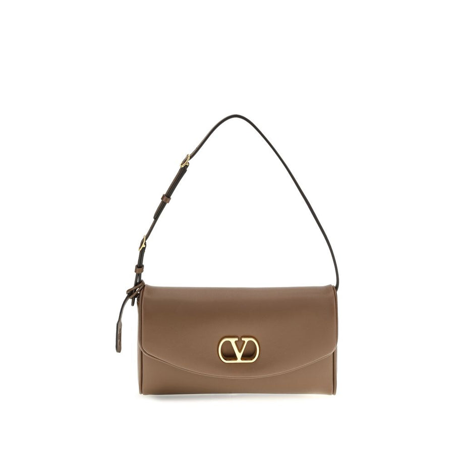Valentino Garavani 100% Calf Leather Bos Taurus shoulder bag in brown