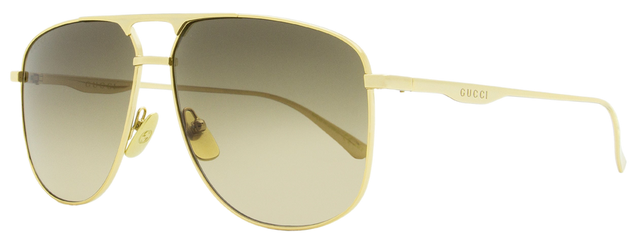 Gucci Pilot Sunglasses Gg0336s 001 Gold 60mm 22 Metal