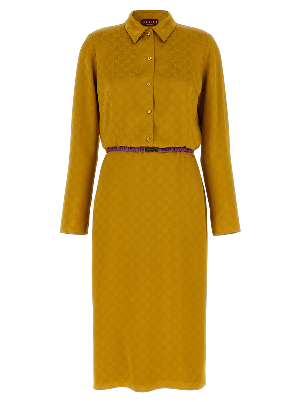 Gucci 55% Viscose dress in yellow