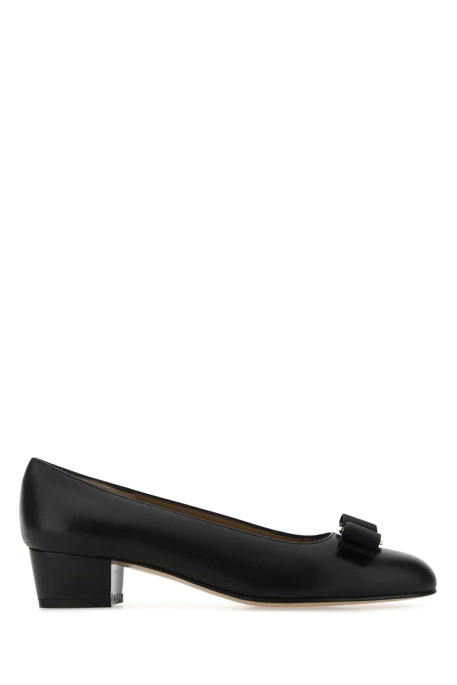 Black Leather Vara Pumps Nero Scarpe Con Tacco