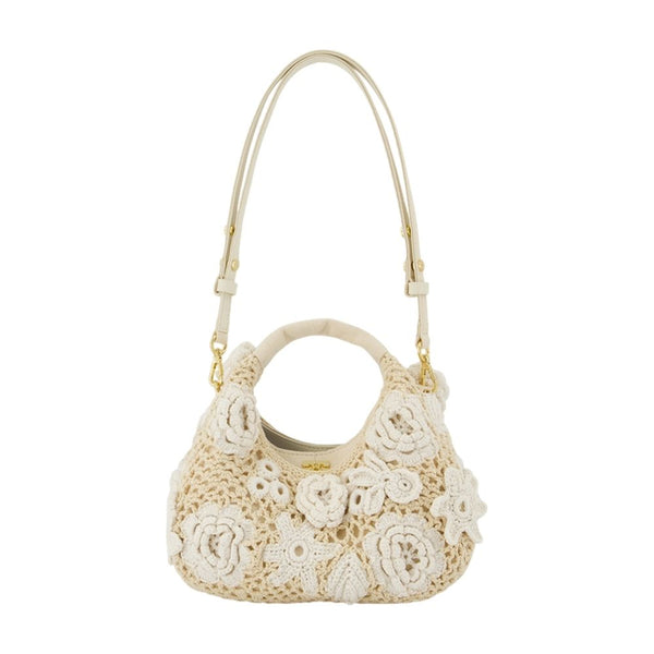 Ganni Cotton mini bag in white
