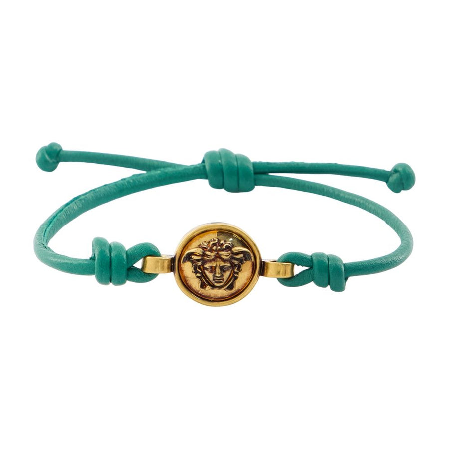 Versace metal bracelet in green