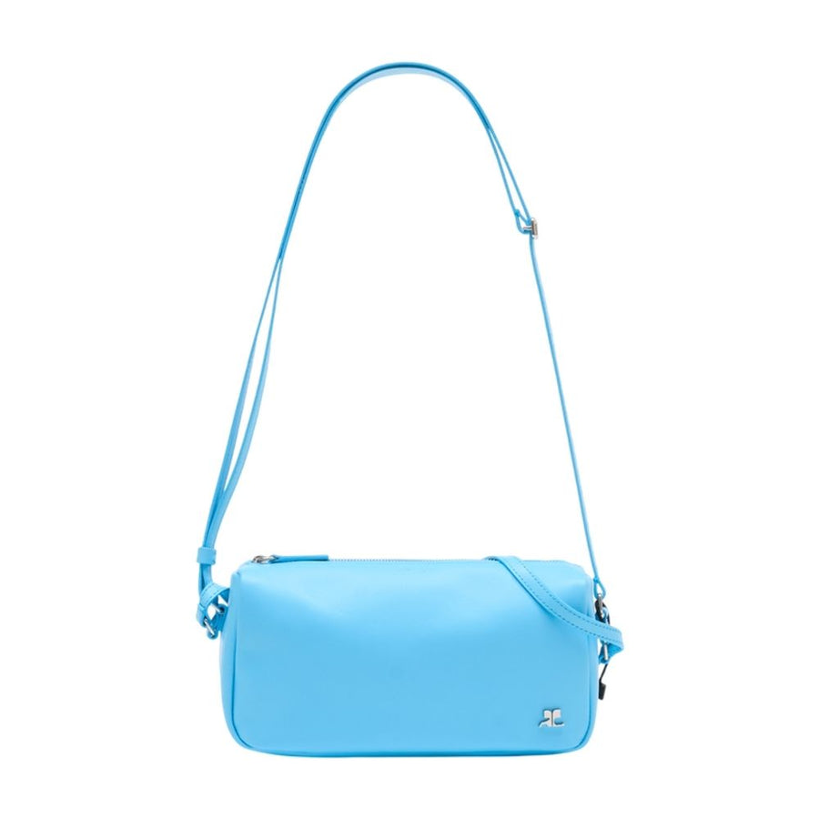 Courreges calfskin shoulder bag in blue