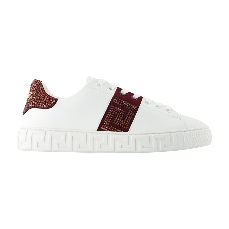 Versace canvas sneaker in white