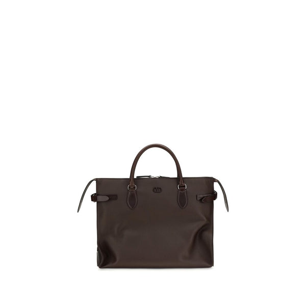 Valentino Garavani 100% Calf Leather Bos Taurus top handle bag in brown