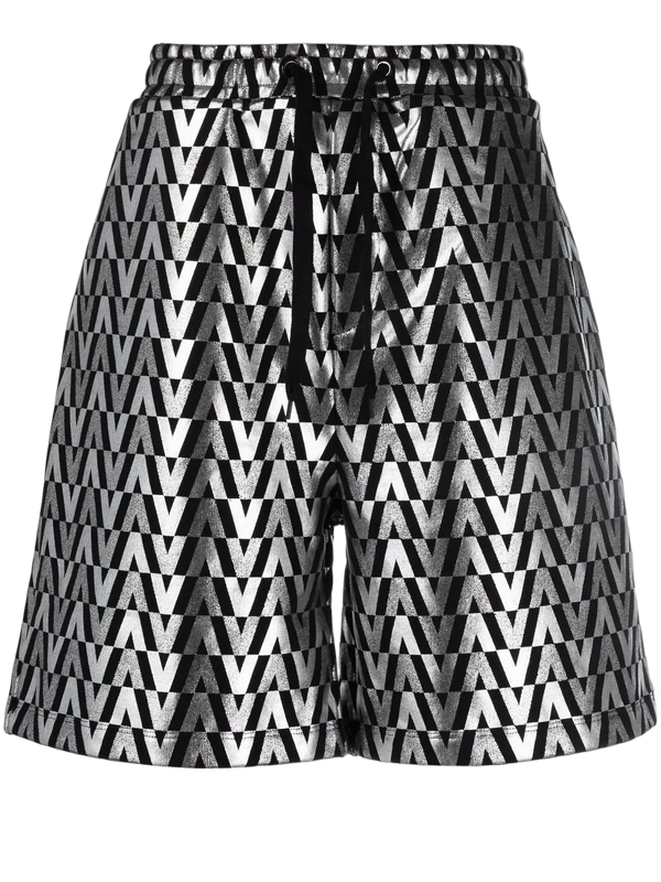 Valentino Cotton shorts in black