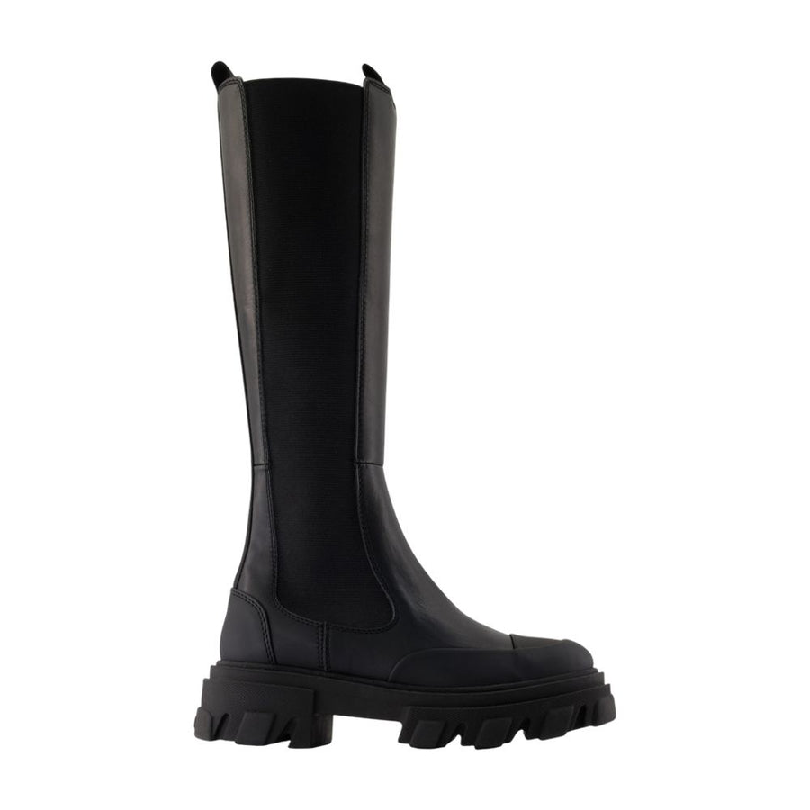 Ganni Leather boot in black